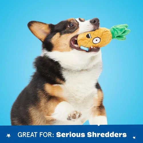 Miniatura 5 de Barkbox Juguete para Perros 2 en 1 Interactivo Exterior de Felpa con Chirriador y Material Crujiente, Juguete para Perro Desgarrable con Pelota
