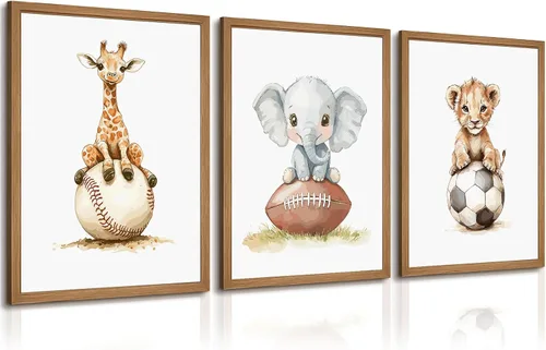 Miniatura 10 de Arte de pared de dinosaurio para habitación de niños, lienzo para decoración de pared de dinosaurio para niños, arte de pared de guardería