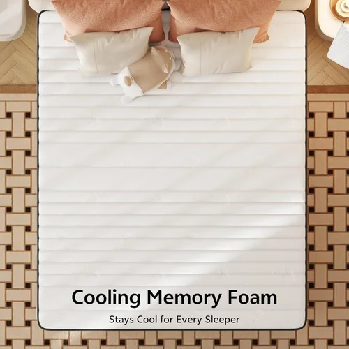 Miniatura 6 de Colchones individuales de 12 pulgadas con espuma viscoelástica híbrida de resortes internos, colchón de tamaño individual para máximo apoyo y alivio