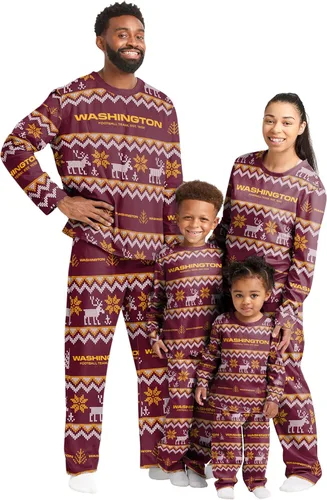 Miniatura 6 de FOCO NFL womens Nfl Team Ugly Pattern Matching Set Family Holiday Pajamas