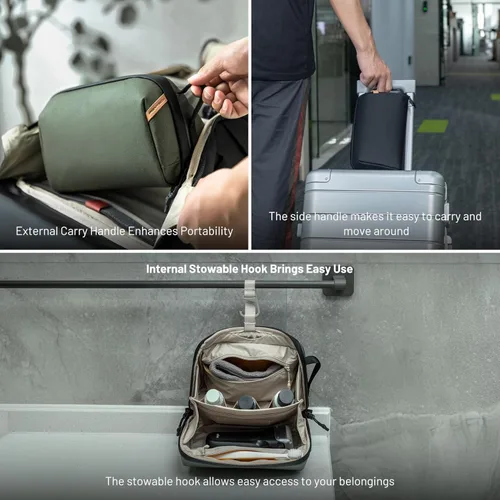 Miniatura 6 de PGYTECH Travel Toiletry Bag for Men & Women, Hanging Compact Pouch, Waterproof Dopp Kit for Traveling, Shaving Bag Makeup Bag Organizer for