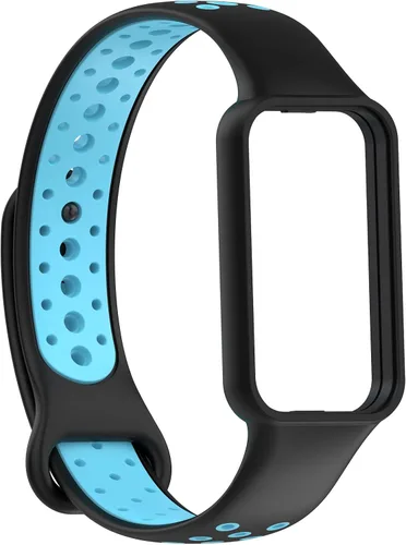 Miniatura 5 de E ECSEM Compatible con Amazfit Band 7 bandas de silicona de dos tonos transpirable de repuesto deportiva pulsera para Amazfit Band 7 Smart Watch