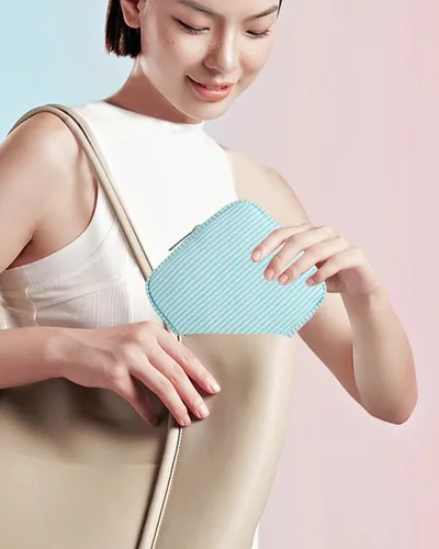 Miniatura 6 de 2 mini bolsas de maquillaje, pequeñas bolsas de maquillaje para bolso, bolsa de cosméticos con bolsillos deslizantes, pequeña bolsa de aseo de viaje