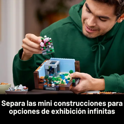 Miniatura 6 de LEGO Minecraft La Mesa de Crafteo, Set de Construcción de Videojuego Coleccionable con Figuras de Minecraft, Criaturas y Biomas, Modelo del 15º