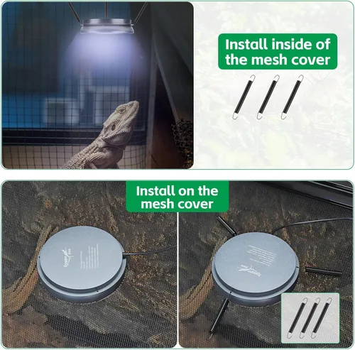 Miniatura 7 de Luz UVB para Reptiles con Atenuación, Foco de Luz LED UVB para Dragón Barbudo, Gecko, Lagarto, Tortuga, Serpiente, Luminosidad Ajustable, Lámpara