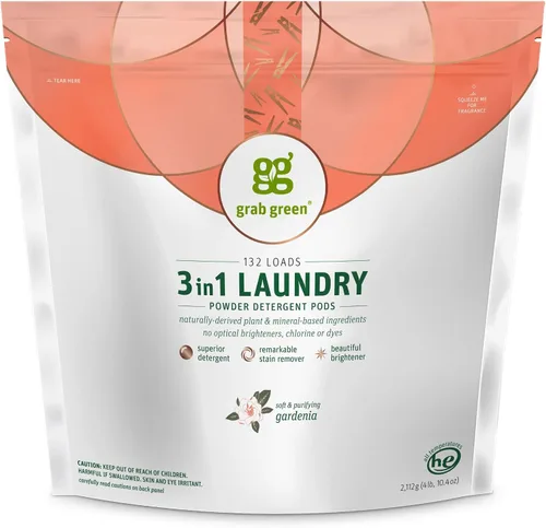Miniatura 11 de Grab Green Cápsulas de detergente 3 en 1, 24 unidades, sin fragancia, a base de plantas y minerales, poder de limpieza superior, removedor