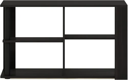 Miniatura 6 de Furinno Romain - Mesa auxiliar estrecha con estantes, color espresso/negro