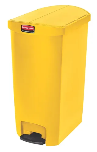Miniatura 45 de Rubbermaid Commercial Products - Bote de basura Streamline Slim con pedal Papelera de plástico, 4 galones (15 litros), color rojo, con manos