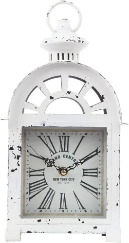 Lily's Home Reloj de manto estilo estación de tren Grand Central de inspiración vintage, silencioso sin tictac con movimiento de cuarzo, se adapta a