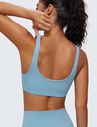 Miniatura 53 de CRZ YOGA Butterluxe - Mini brasier para mujer, cuello redondo, de bajo impacto, inalámbrico, deportivo, yoga, acolchado, para entrenamiento