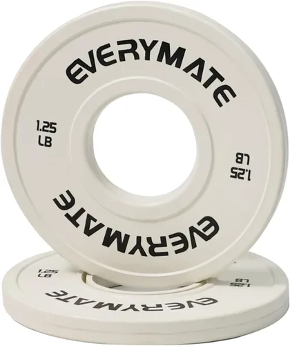 EVERYMATE Placas de Peso de Cambio 1.25LB 2.5LB 5LB Juego Placa Fraccional Placas Olímpicas de Parachoques para Entrenamiento Cruzado Placas de Peso