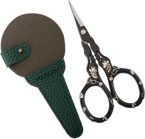 YOUGUOM Tijeras de Detalle Pequeñas con Estuche, Tijeras Afiladas para Labores de Aguja para Costura Manualidades Crochet Punto de Cruz Estambre,