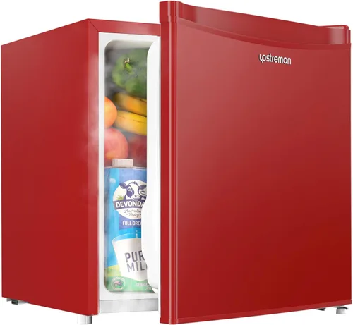 Miniatura 10 de Upstreman - Mini refrigerador de 1.7 pies cúbicos con congelador, esenciales para dormitorio, termostato ajustable, ahorro de energía, bajo nivel