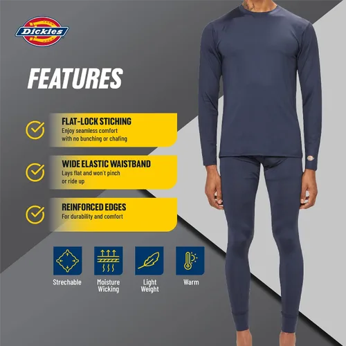 Miniatura 5 de Dickies Conjunto de ropa interior de 2 piezas para hombre con capa base para clima frío