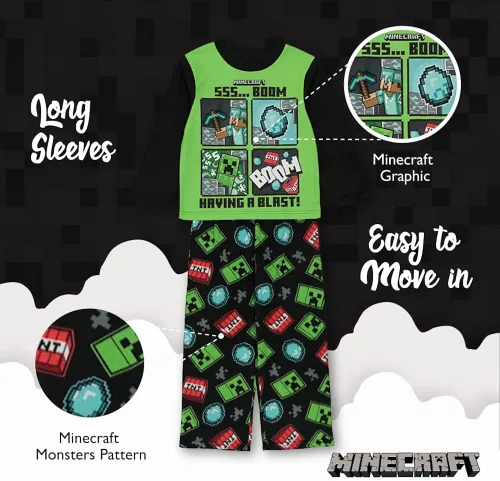 Miniatura 4 de Minecraft boys Boys Big Pajama Set