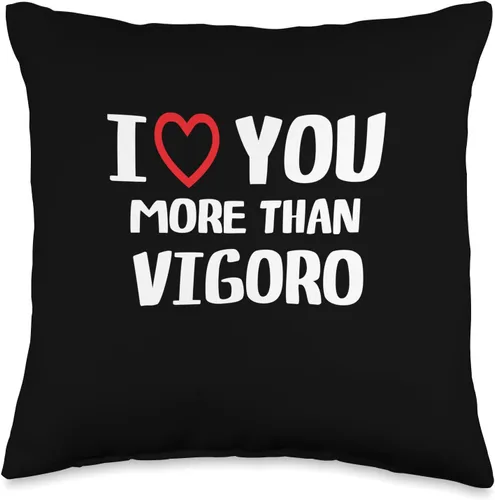 I heart You More than Vigoro Thanksgiving I Love You More Than Vigoro Shirt Funny Women Christmas Throw Pillow, 16 x 16 pulgadas, multicolor