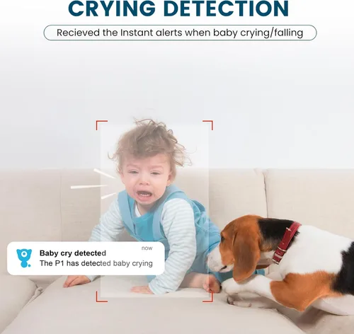 Miniatura 5 de litokam Cámara de seguridad interior de 5MP, cámaras de seguridad WiFi 5G/2.4G para el hogar con aplicación para teléfono, cámara para mascotas