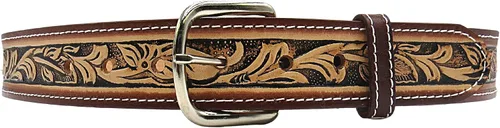 Cinturón decorativo de cuero marrón tallado, ropa de vaquero occidental para hombres y mujeres, cinturones de herramientas utilitarios, regalos