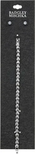 Miniatura 3 de Badgley Mischka Women's Strand Bracelet - Cubic Zirconia Tennis Bracelet and Matching Stud Earrings - Bridal Bridesmaids Wedding Jewelry for Women