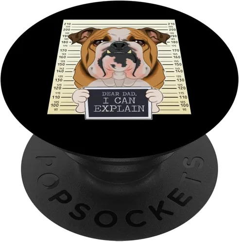 Miniatura 6 de Dear Dad I Can Explain Bulldog Inglés Dad I English Bulldog PopSockets MagSafe PopGrip para iPhone
