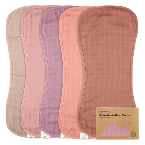 Miniatura 14 de Paquete de 5 paños de muselina para eructos para bebé, niño, niña, trapos muy absorbentes para bebés, 8 capas de viscosa derivada de toalla