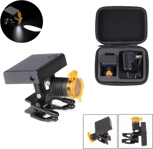 Miniatura 4 de Cabeza 3W para gafas con clip óptico tipo + caja de almacenamiento (3W)