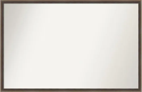 Miniatura 48 de Amanti Art Brown Bathroom Mirror for Over Sink, 23x41 Custom Made Hardwood Wedge Mocha Rectangle Vanity Mirror, Large Modern Wood Frame, Hangs