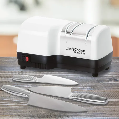 Miniatura 5 de Chef'sChoice - Afiladores de cuchillos híbridos para cuchillos de borde recto y dentado de 20 grados, combina afilado eléctrico y manual
