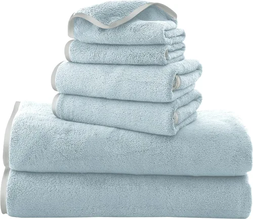 Miniatura 32 de TENSTARS Toallas de baño de seda con dobladillo para baño en liquidación - 27 x 55 pulgadas, ligeras, finas y de secado rápido, toalla absorbente
