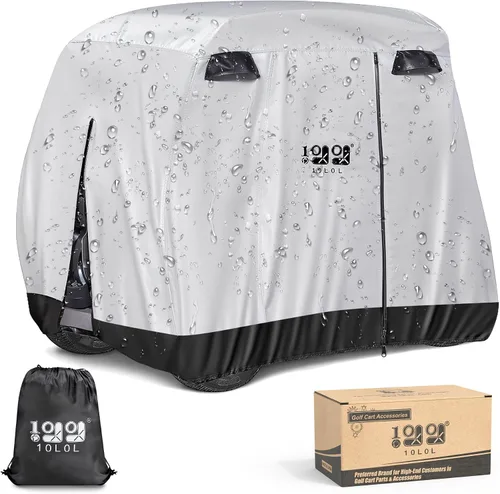 Miniatura 10 de 10L0L Fundas universales para carrito de golf Yamaha, Club Car, EZGO, impermeables, para 2/4 pasajeros, resistentes al agua, para carrito de golf