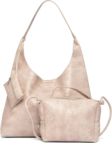 Miniatura 26 de NEWBELLA Bolso Hobo para mujer - Bolso de hombro y bandolera de cuero sintético, bolso de mano espacioso para el trabajo y uso diario