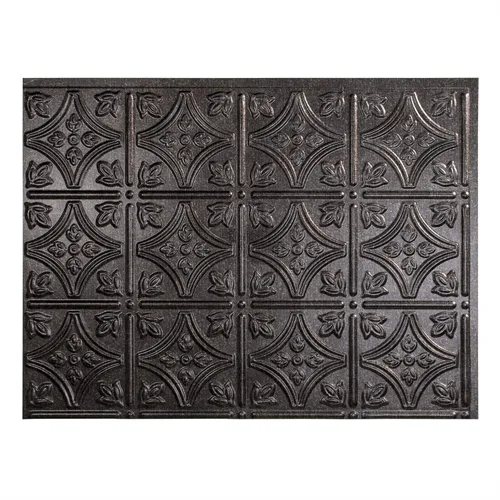 Miniatura 3 de FASÄDE Kit de paneles de respaldo decorativos de vinilo estilo/patrón tradicional 1, 15 pies cuadrados en color Latón Ahumado Smoked Pewter