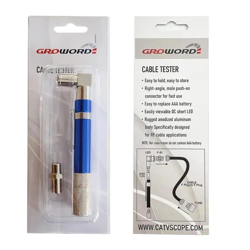 Miniatura 9 de Toner de bolsillo coaxial, probador de continuidad de bolsillo (trazado) y toner con luz y zumbador, toner de voltaje y paquete de conectores de Azul