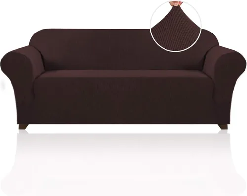 Miniatura 102 de PrinceDeco Funda elástica para sofá de 3 cojines, protector de muebles con parte inferior elástica antideslizante, apta para perros