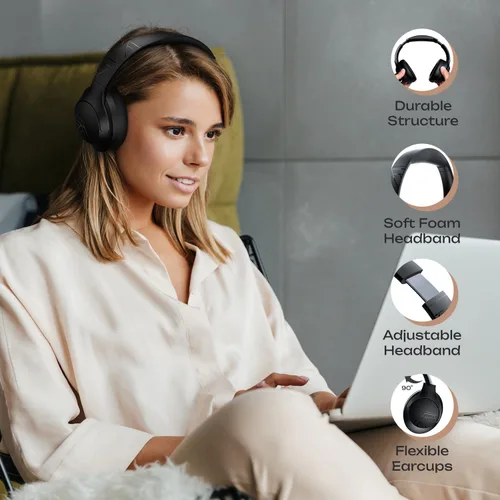 Miniatura 5 de PowerLocus Auriculares inalámbricos P3 Negro x P2 Oro Rosa sobre la oreja
