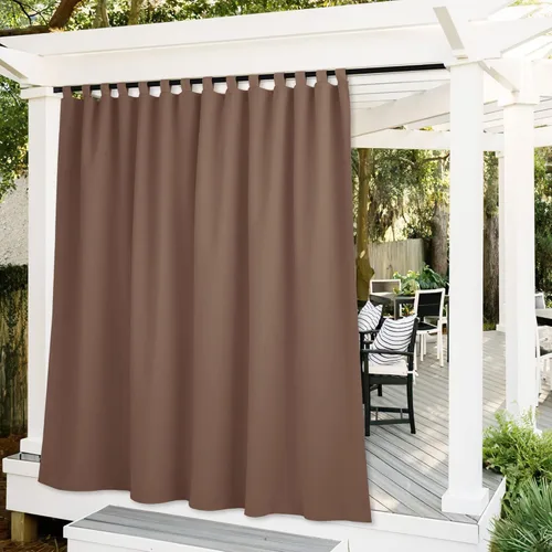 Miniatura 46 de RYB HOME - Cortinas opacas para interior y exterior, cortinas para patio o terraza, cortinas exteriores con pestaña Crema Beige