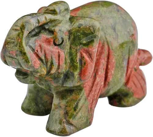 Miniatura 15 de Nupuyai Estatua de elefante de cristal curativo tallada a mano, escultura de bolsillo, escultura para manualidades, decoración de manualidades, 1.5