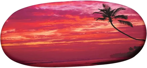 Miniatura 3 de XISUNYA Mantel ajustable ovalado de poliéster elástico, decoración del océano, mantel ajustable con estampado de playa y isla tropical, se adapta a