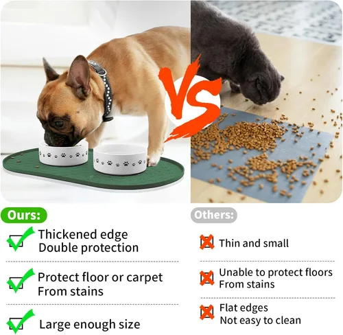 Miniatura 3 de KPWACD Mantel individual para mascotas para perros y gatos, antideslizante, impermeable, tapete para tazón de alimentación de perros para evitar