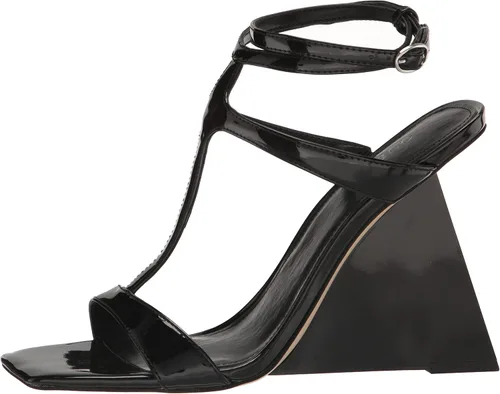 Miniatura 8 de GUESS Tacones de cuña Bacio metálicos con correa en T para mujer