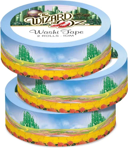 Miniatura 4 de Paper House Productions El Mago de Oz Juego de 2 rollos de cinta Washi de acento de papel de aluminio para álbumes de recortes y manualidades