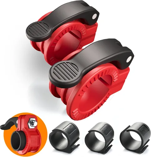 Miniatura 10 de Mini Pro Barbell Clips de 1 pulgada I Collar de barra ajustable de varios tamaños I Abrazaderas de barra de 1 pulgada, clips de peso de liberación