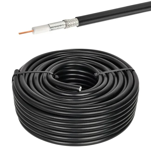 Miniatura 6 de MOOKEERF Cable coaxial RG11 de 100 pies, 75 ohmios Cable RG11 de baja pérdida de 100 pies, sin carrete de madera