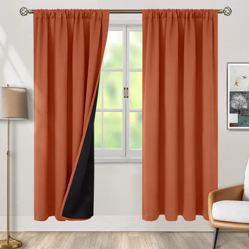 Miniatura 22 de BGment - Cortinas opacas para sala de estar de 63 pulgadas de largo, juego de 2 paneles, cortinas para oscurecer toda la habitación, cortinas