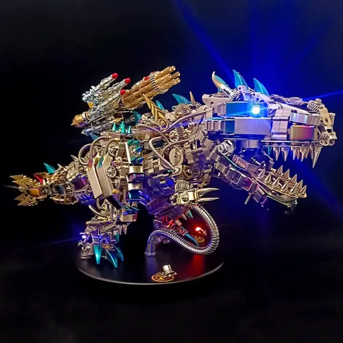 Miniatura 17 de Rompecabezas de metal 3D – Kit de modelo de dragón chino grande – Rompecabezas de metal mecánico – Adorno de escritorio de bricolaje – Rompecabezas