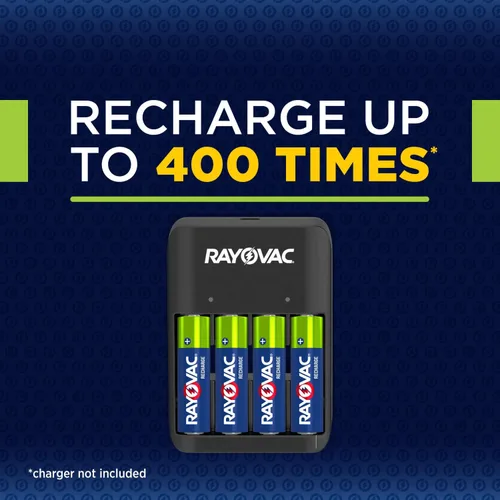 Miniatura 3 de Rayovac Baterías AA recargables, baterías recargables dobles A (4 unidades)