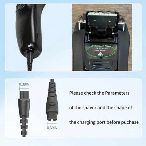 Miniatura 2 de Cargador para afeitadora Remington para repuesto F5-5800 F5800 F5790 F4790 R5150 R6130 R-6150 MS2-390 MS3-2700 MS680 R9100, adaptador de cable