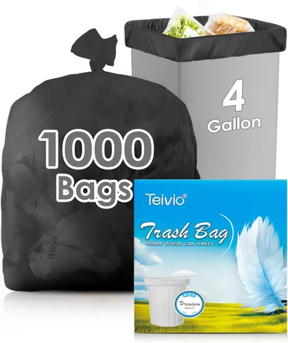 Miniatura 40 de Teivio - Bolsas de basura medianas sin perfume de 8 galones, 220 unidades, para bolsas de basura de 7, 8, 9 y 10 galones de grosor, bolsas