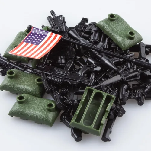 Miniatura 3 de Paquete de armas, accesorios de armas militares, juguetes modelo soldado de la Segunda Guerra Mundial, equipo militar, bloques de batalla