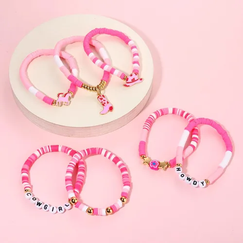 Miniatura 301 de Surfer Heishi - Pulseras apilables para mujer, apilables, de vinilo arcoíris, disco de arcilla, pulseras elásticas para la amistad, joyería bohemia